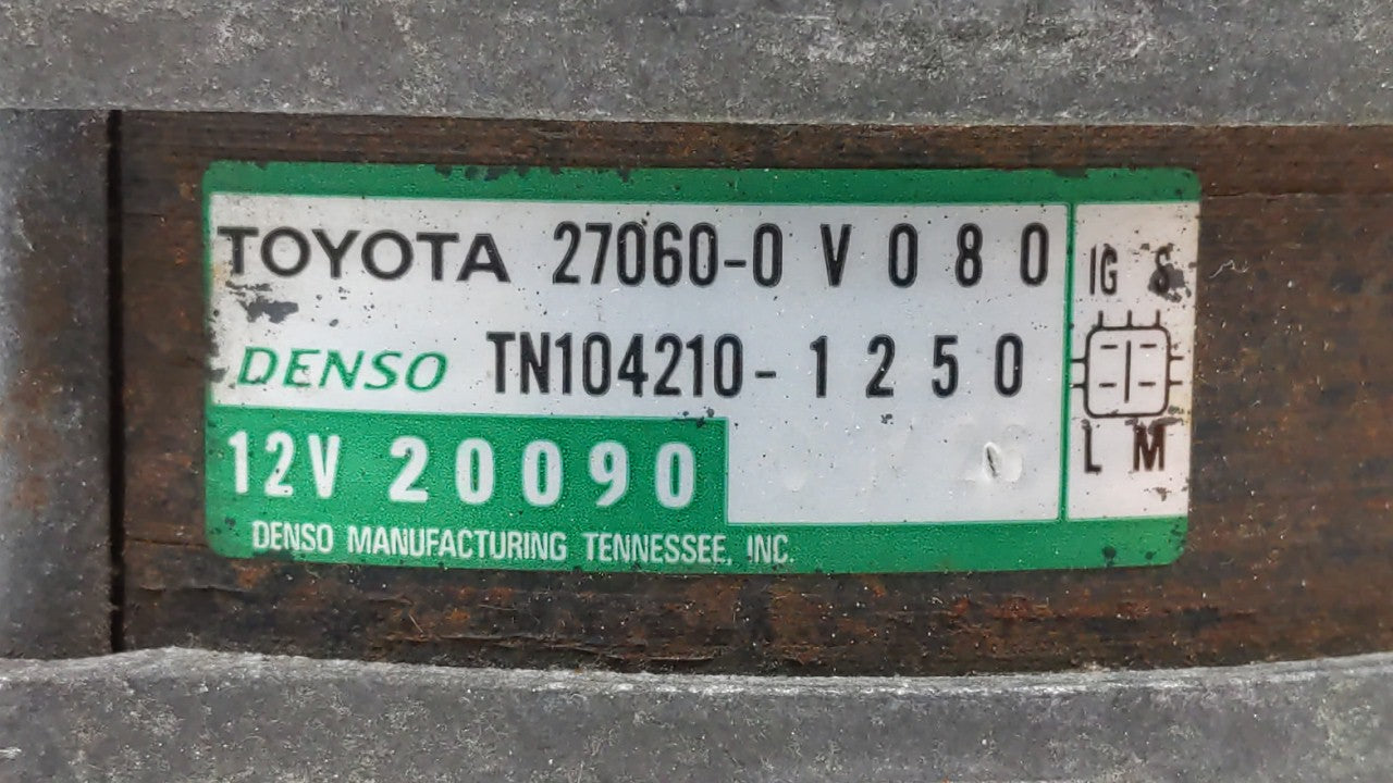 2011-2013 Toyota Sienna Alternator Generator Charging Assembly Engine Oem 200043