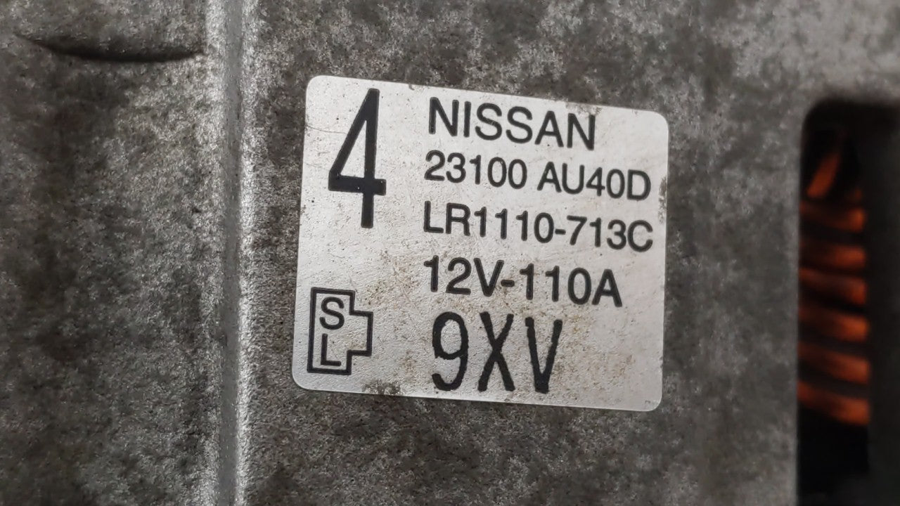 2008-2012 Nissan Rogue Alternator Generator Charging Assembly Engine Oem 200046