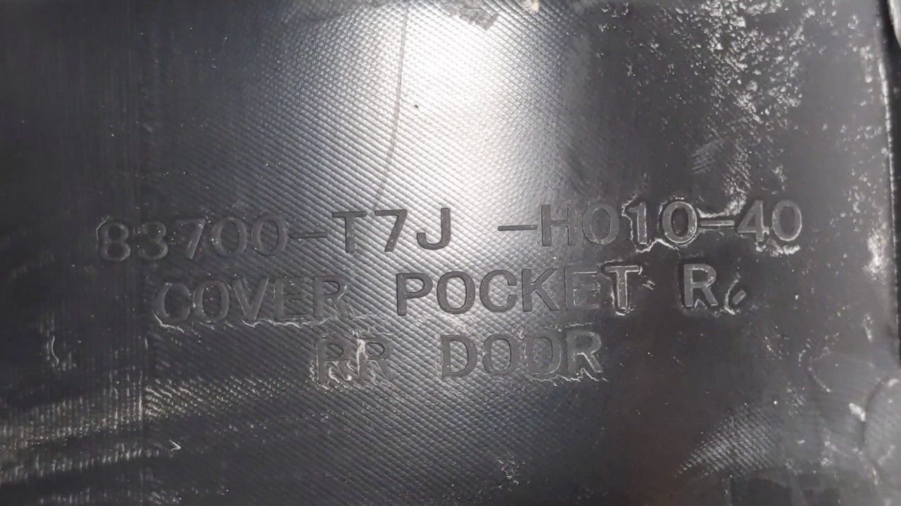 2020 Honda Hr-v Rear Right Passenger Interior Door Panel Trim 200066